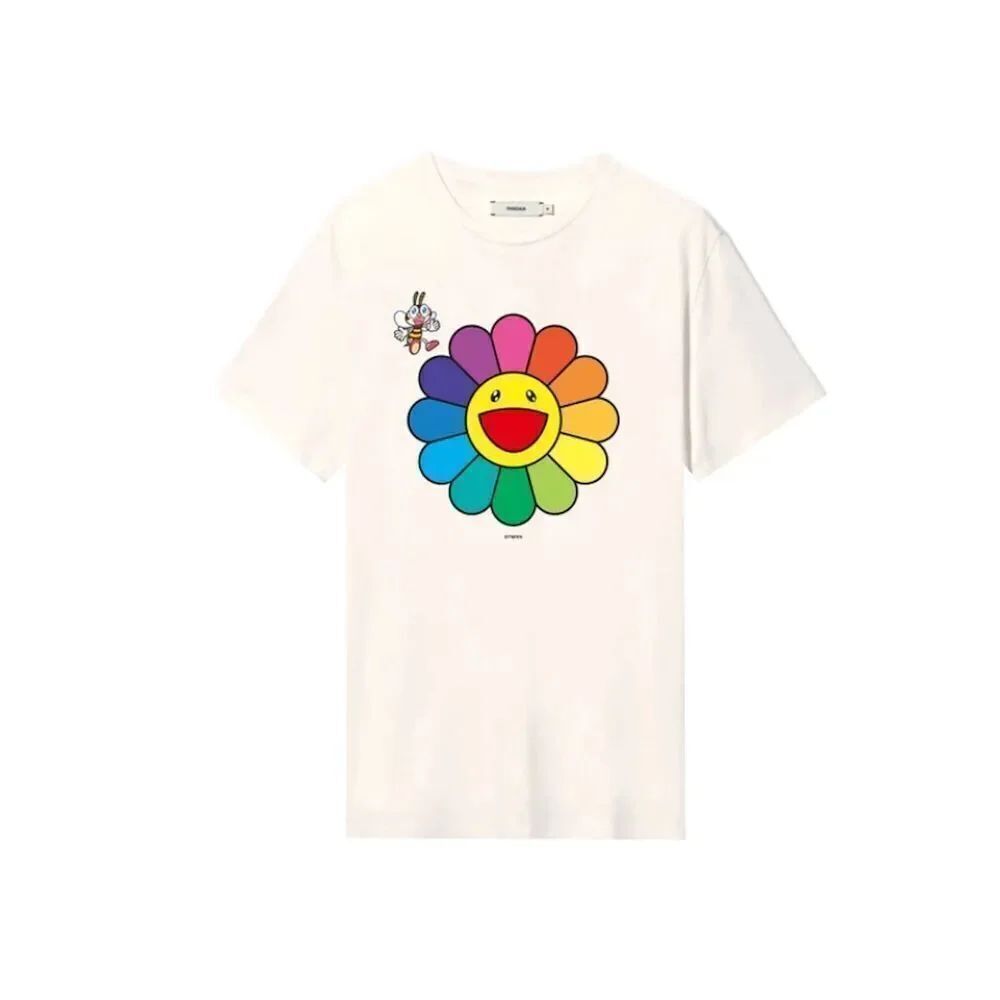Takashi Murakami x PANGAIA Flower Shirt - Off White XS NEW